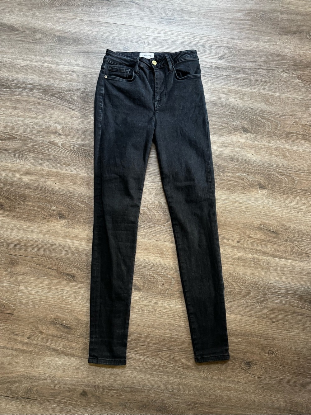Frame le one skinny dark wash stretch jeans 1 25
